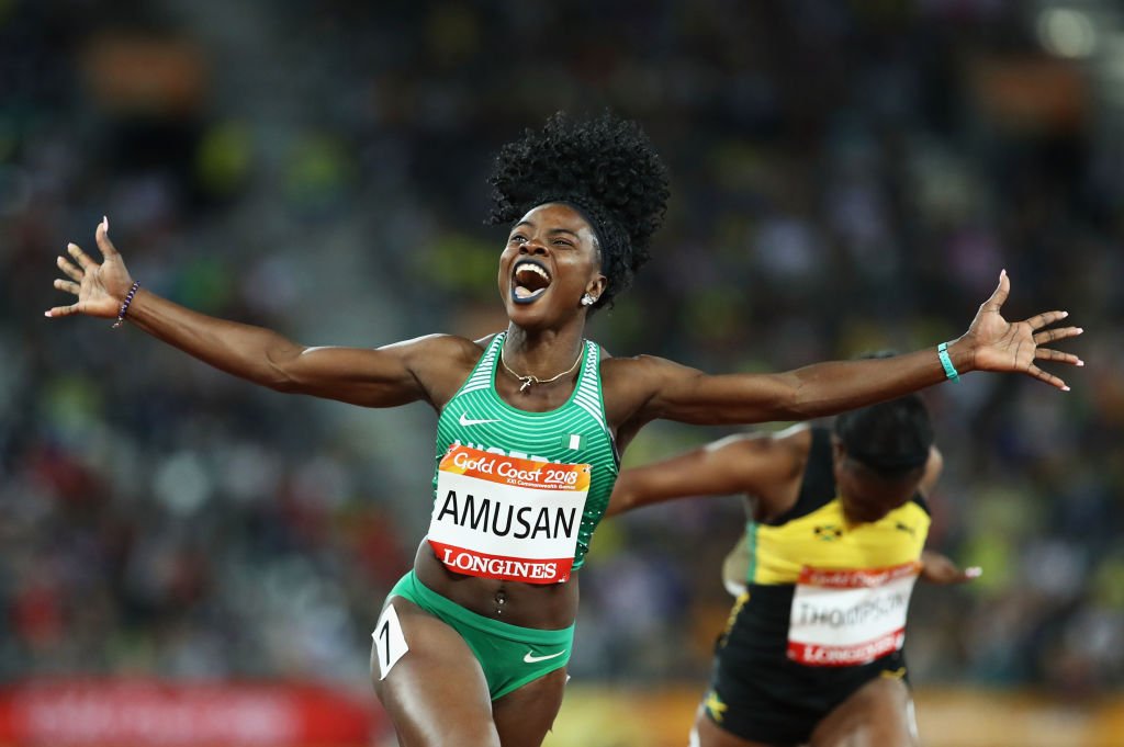 Buhari and others react as Nigeria’s Tobi Amusan breaks record, wins 100m hurdles