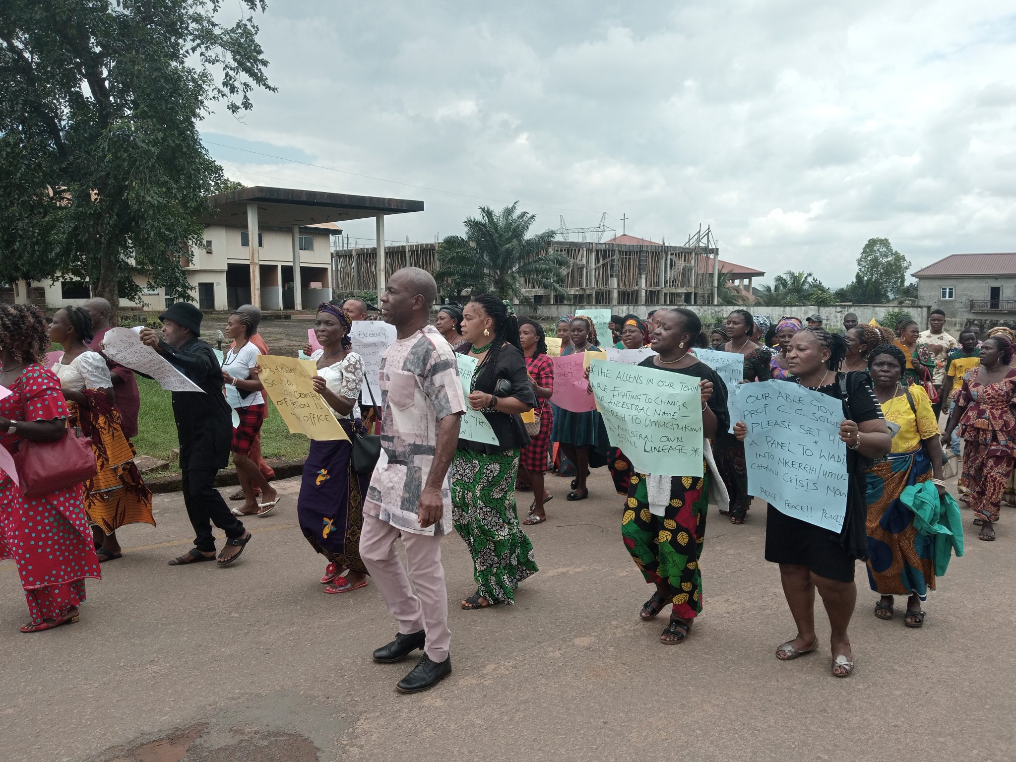 Protesters besiege govt house, beg Soludo to reject change of community’s name