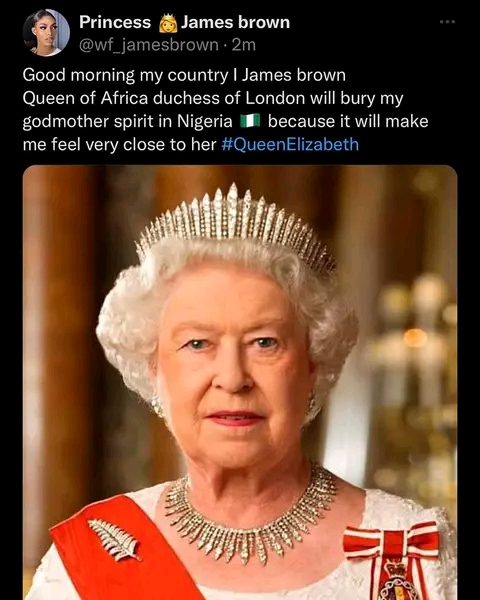 James brown announces he will bury the Queen