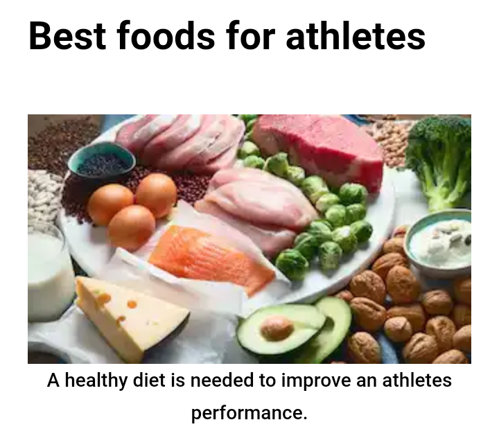 Best foods for athletes