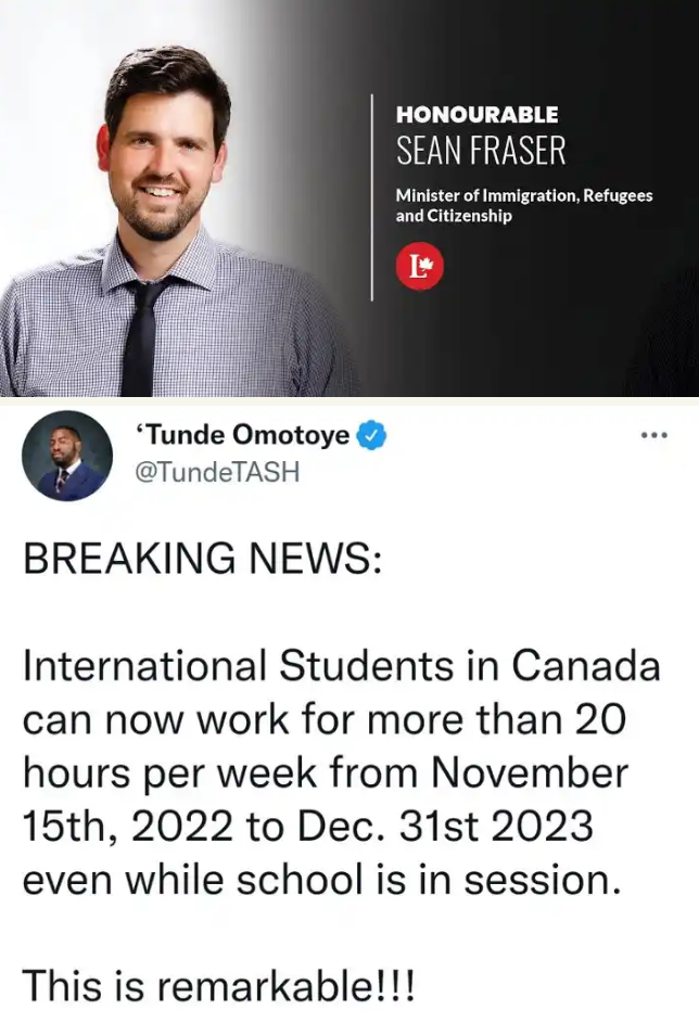 Canada To Allow International Students To Work For Over 20 Hours Per Week