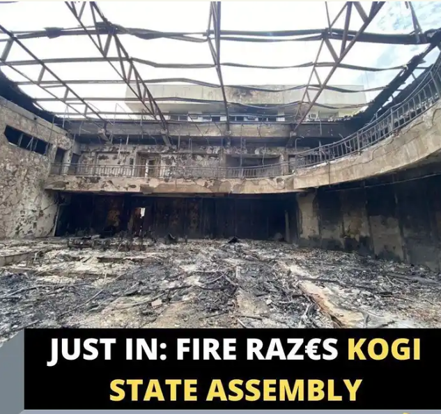 Fire Guts Kogi Assembly Building (Video)