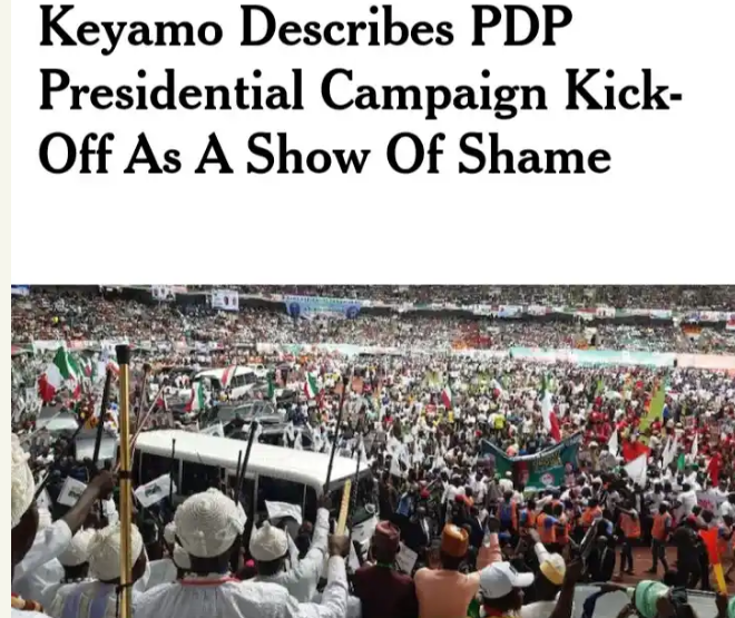 PDP Presidential Campaign Kick-off; A Show Of Shame