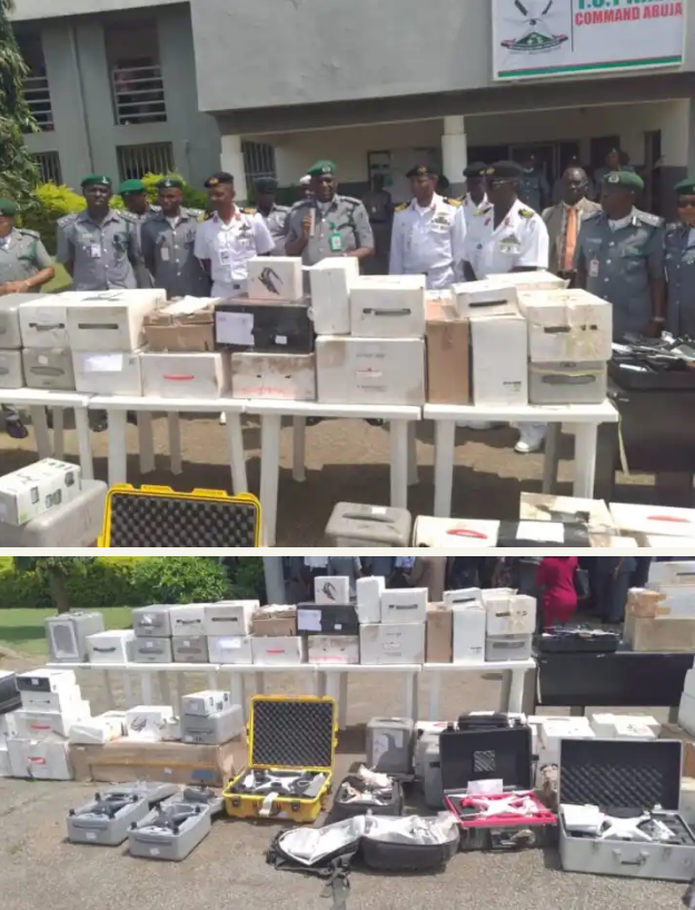 Customs Hands Over 86 Impounded Drones To Navy