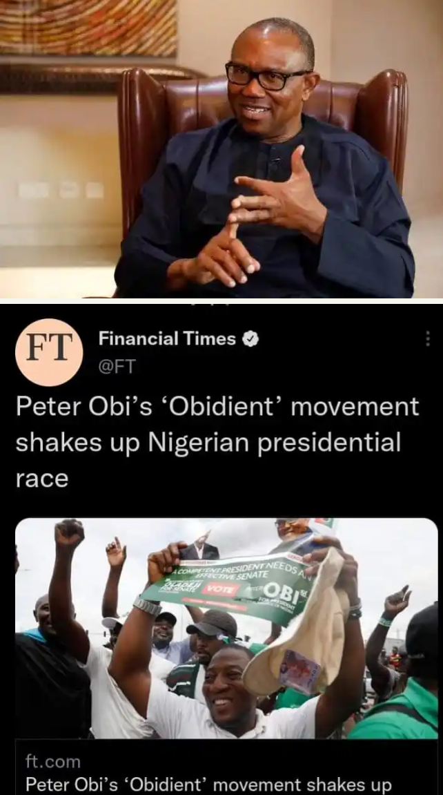 Peter Obi’s Movement Shakes Up Nigerian Presidential Race – Financial Times