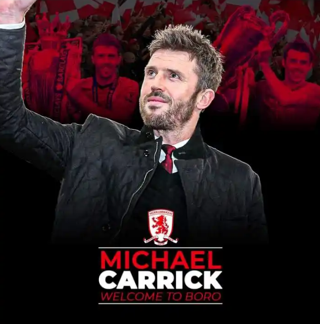 Middlesbrough Announce Michael Carrick As New Head Coach