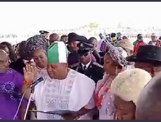 Ademola Adeleke sworn in as the new elected governor of Osun State (Video)