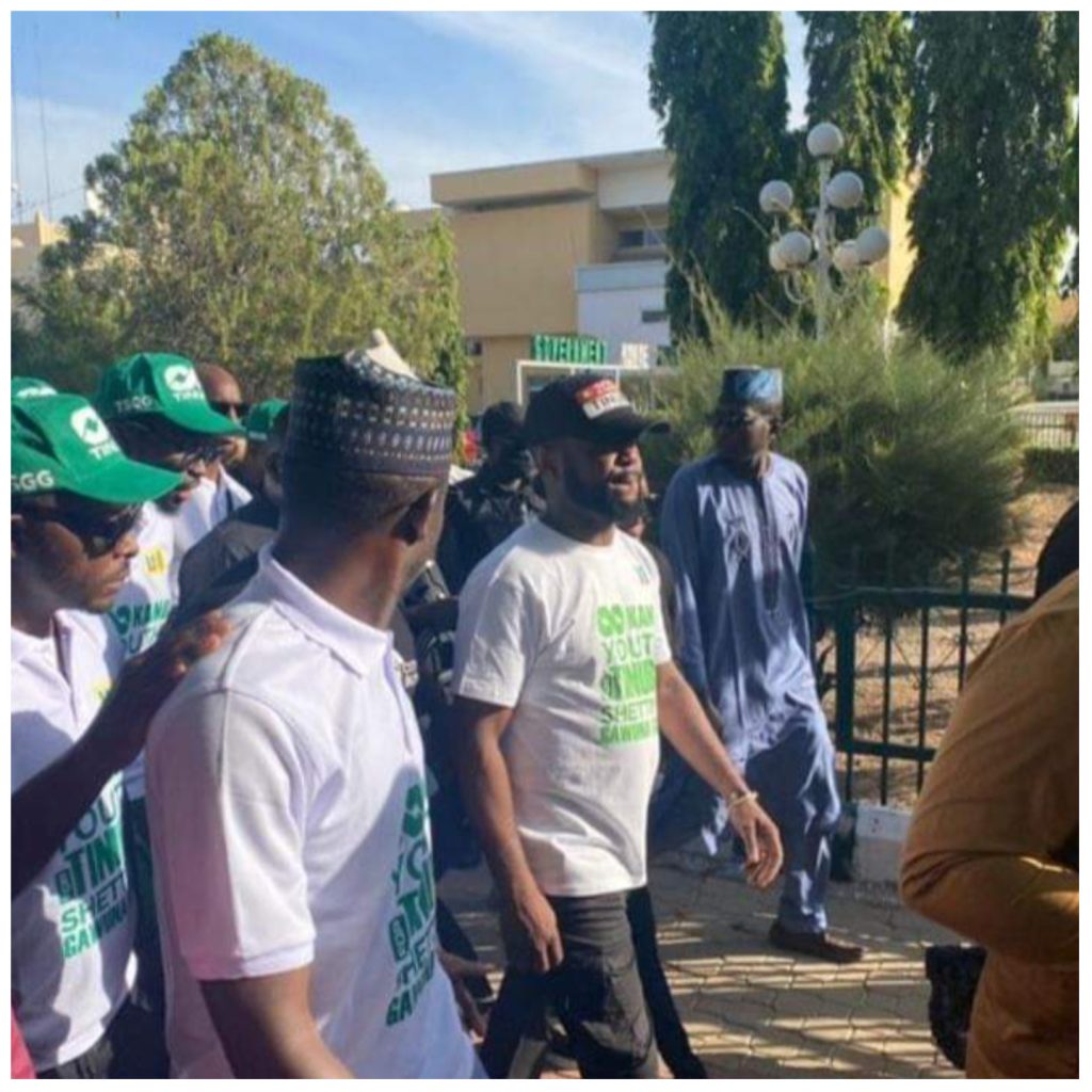 See the massive crowd in Kano as Seyi Tinubu leads APC rally. (pics)