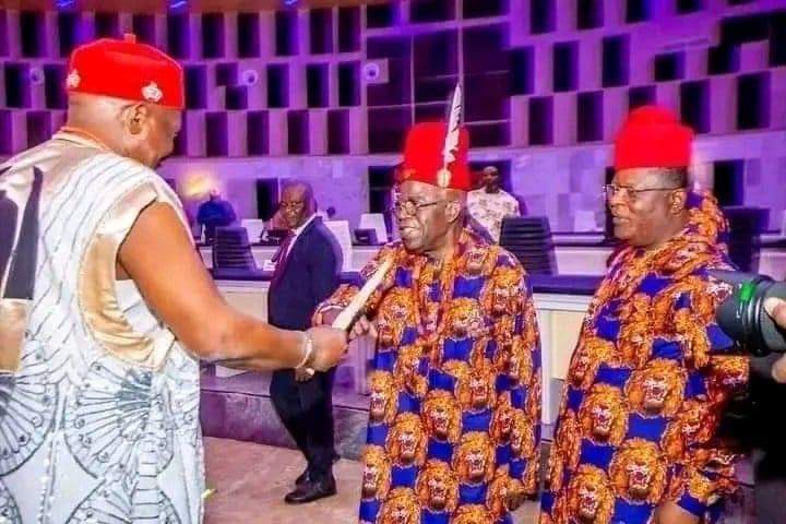 Tinubu conferred with Igbo chieftaincy title in Ebonyi [PHOTOS]