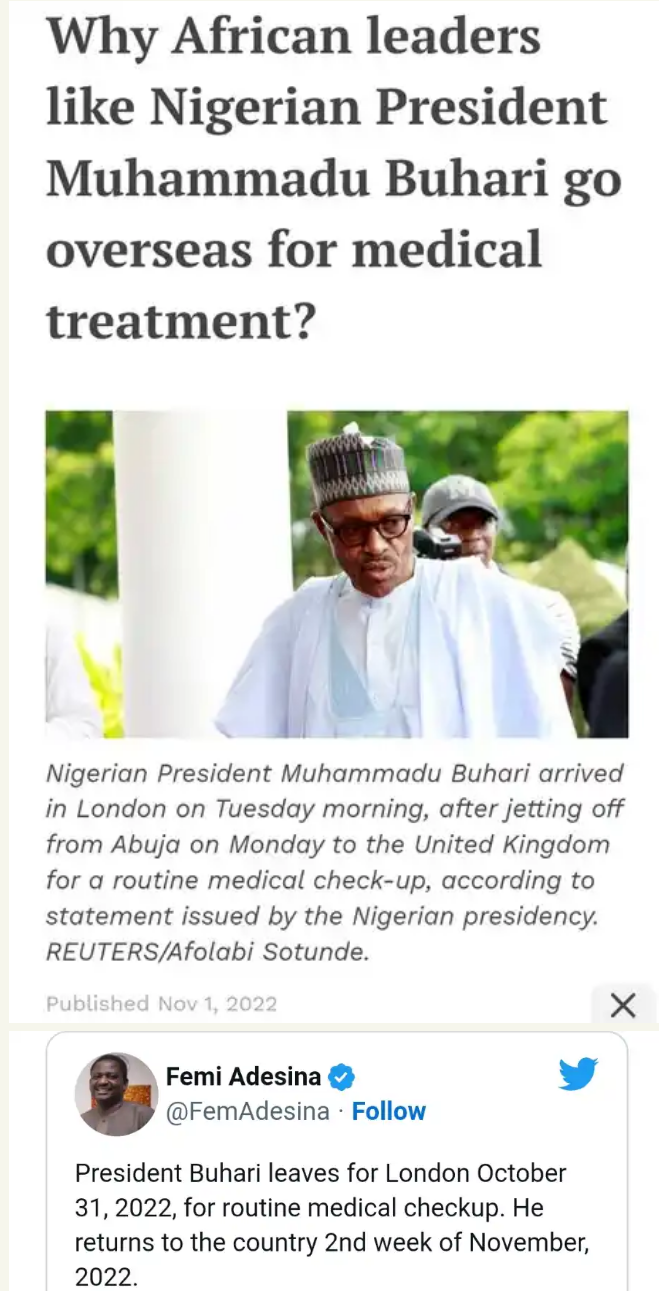 IOL,South African Newspaper, Berates Buhari Over Frequent Foreign Medical Trips