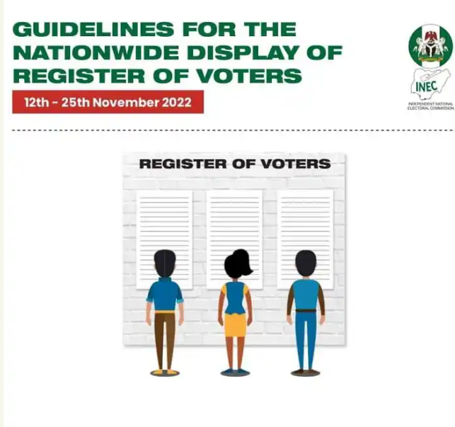 INEC Begins Nationwide Display Of Preliminary Voters Register