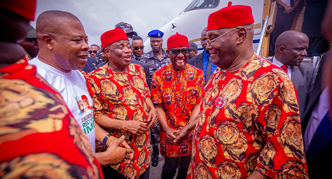 Atiku, in Imo, pledges to revive businesses, end insecurity if elected