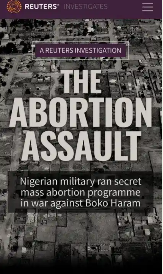 Nigerian Army Running Secret Mass Abortion Programme – Reuters