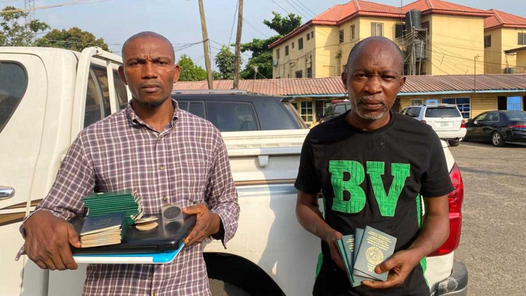 Lagos police arrest two fake visa dealers, retrieve 33 passports of four countries