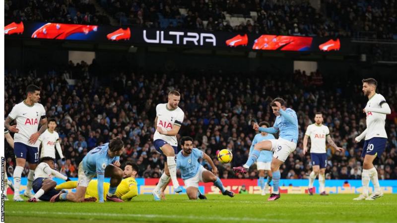 Mahrez scores twice as Mancity fight back to beat Tottenham (FT: 4-2)