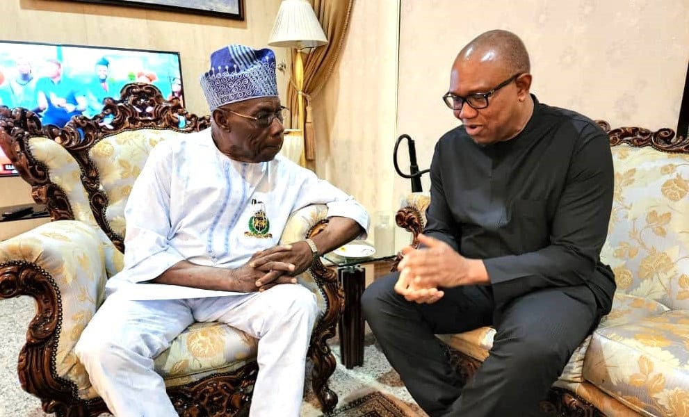 Obasanjo furious over inducement claims after Peter Obi endorsement