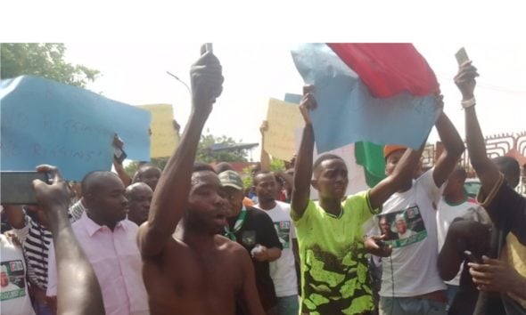 Labour Party supporters storm INEC office in Ebonyi over alleged rigging