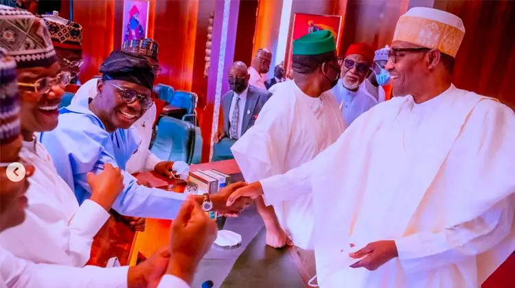 APC Govs meet Buhari over naira scarcity, anti-Tinubu elements in Villa