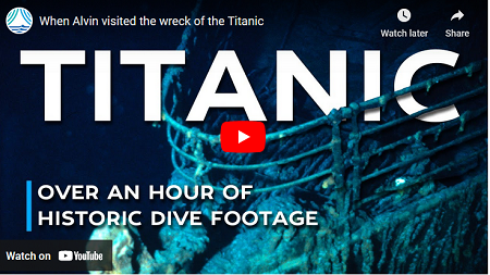 New footage showing discovery of Titanic wreckage released