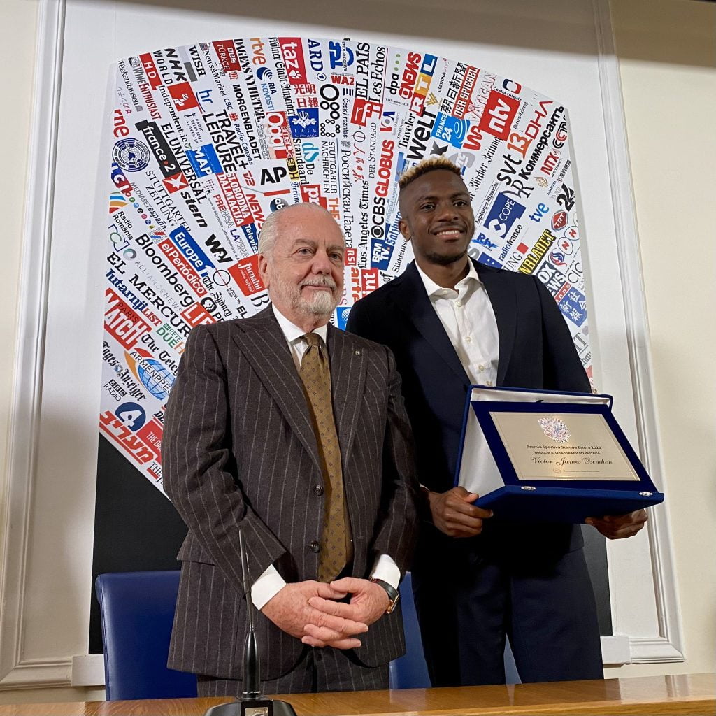 Osimhen named Best Foreign Athlete in Italy