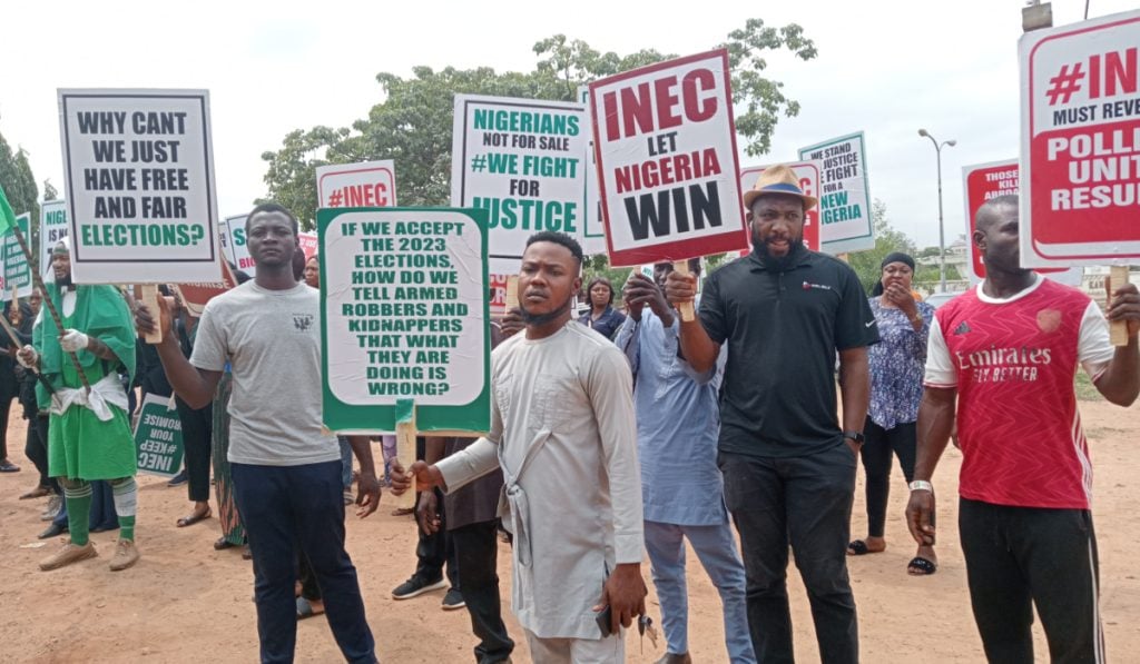 BREAKING: Peter Obi Protest breaks out in Abuja