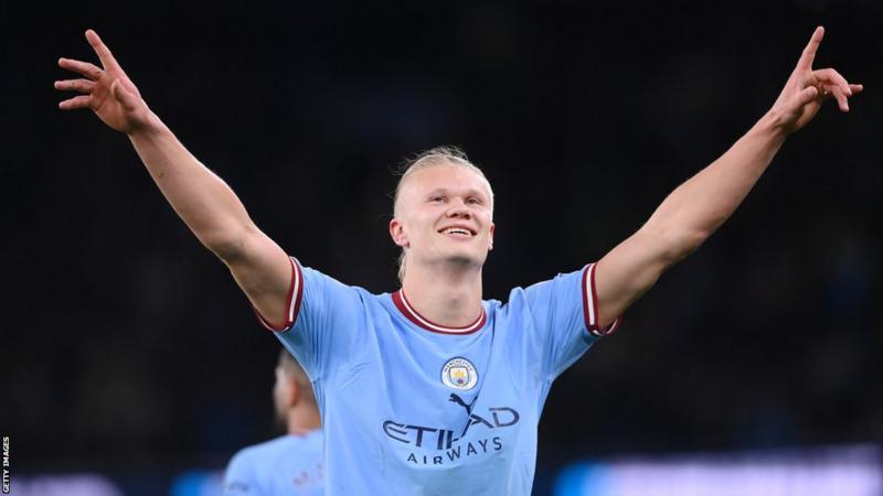 Man City regain top spot as Haaland makes history