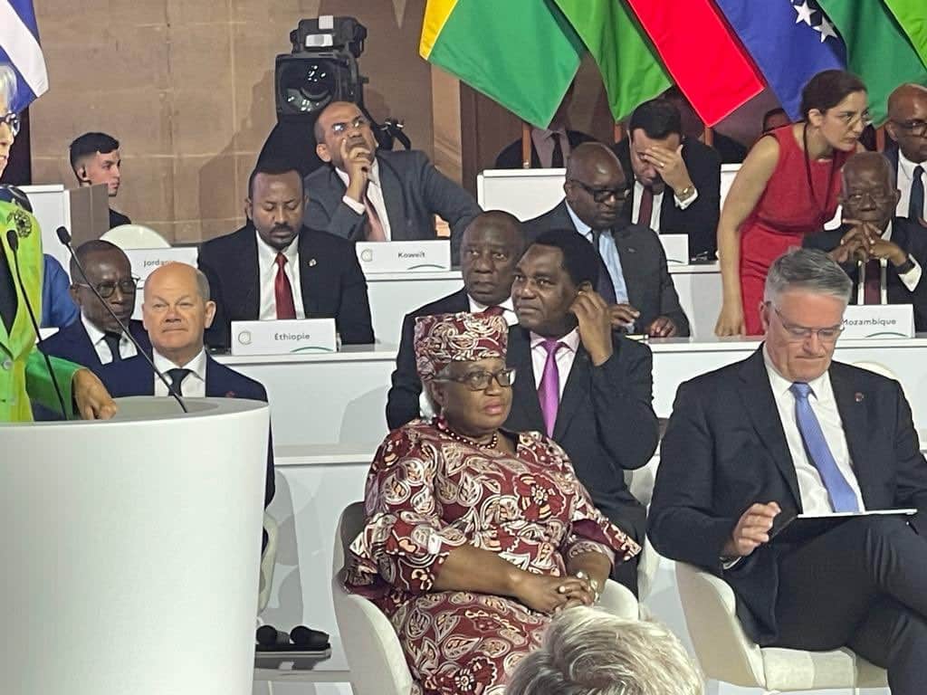 Okonjo-Iweala under fire for allegedly cropping Tinubu out of photograph in France