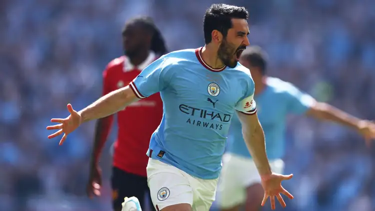 Man City beat Man Utd to win cup with Gundogan double