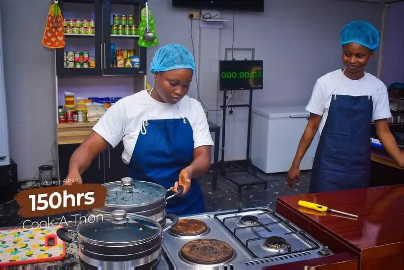 Another Nigerian chef, Adeola eyes Hilds Baci’s title, begins 150-hour cook-a-thon