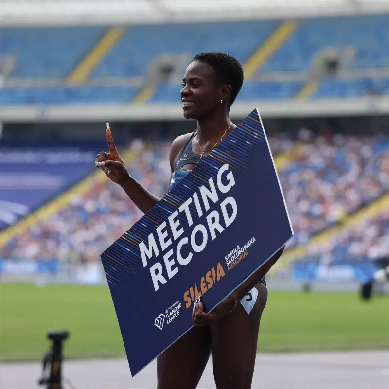 Tobi Amusan wins 100m hurdles at Silesia Diamond League, sets new record