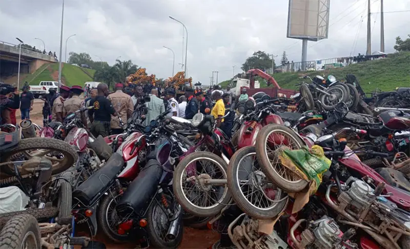 Again, FCTA crushes over 470 motorcycles for illegal operation in Abuja