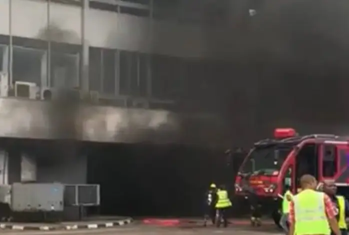 Pandemonium as fire erupts at Lagos airport