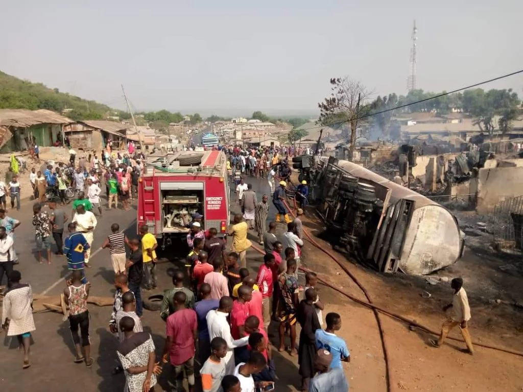 Several persons trapped as tankers burst into flames in Lagos