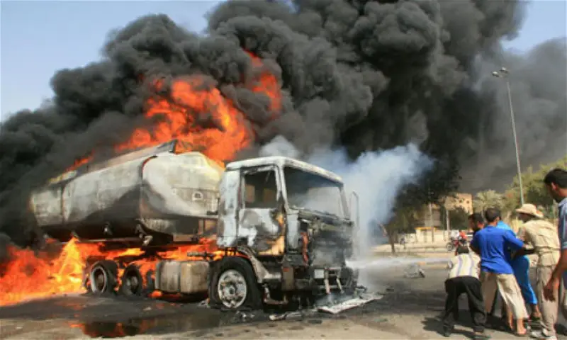 Tanker explodes  in Lagos, fire razes 11 vehicles 