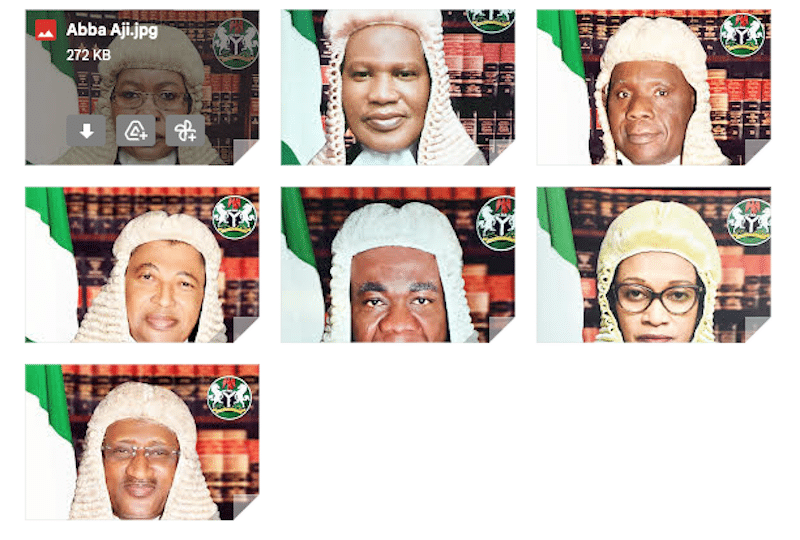 Seven Supreme Court Judges Who’ll Decide Tinubu, Atiku, Obi’s  Fate