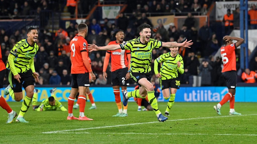 EPL: Arsenal go five points clear after 4-3 win at Luton Town