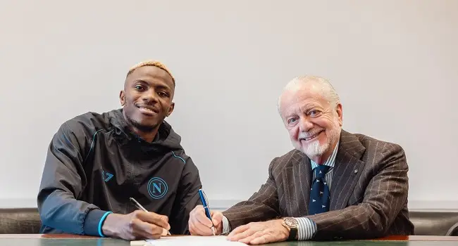 Osimhen renews Napoli contract, extends till 2026