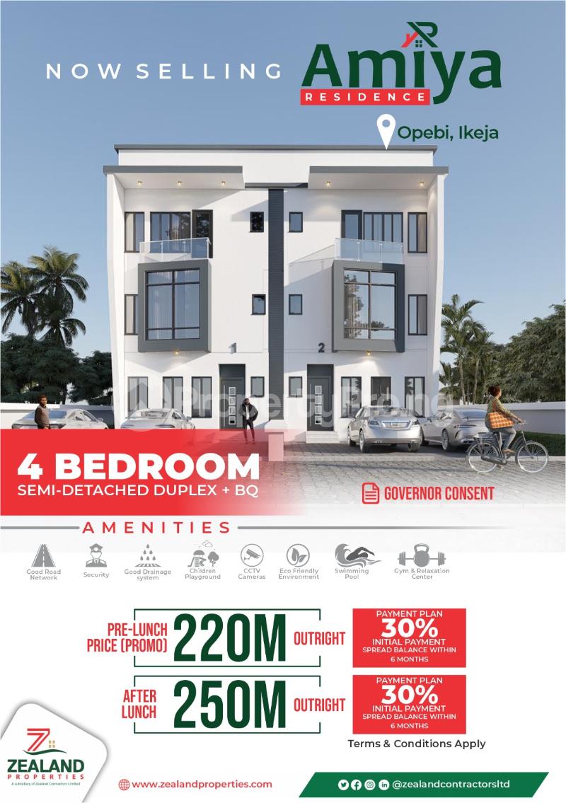 4 Bedroom House in Opebi Ikeja Lagos for Sale