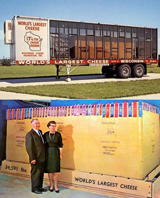 The World’s Largest Block Of Cheese was Made In Wisconsin in 1964.