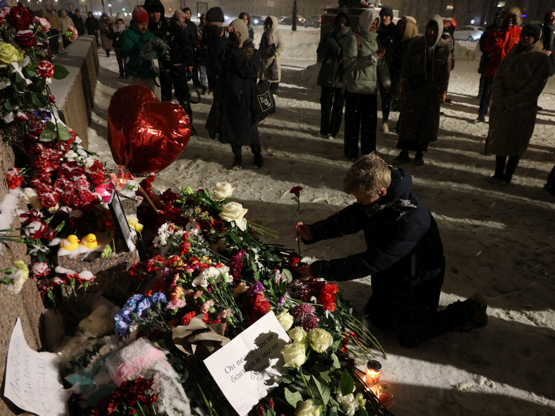 Honouring Alexey Navalny: Supporters gather to mourn, express outrage