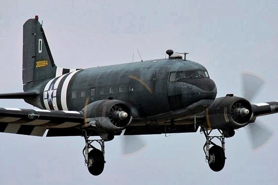 Beautiful shot of a DC-3 dressed up as a C-47