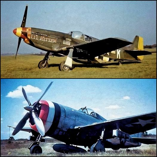 P-51 and P-47 with a Malcom hood canopy [photo]