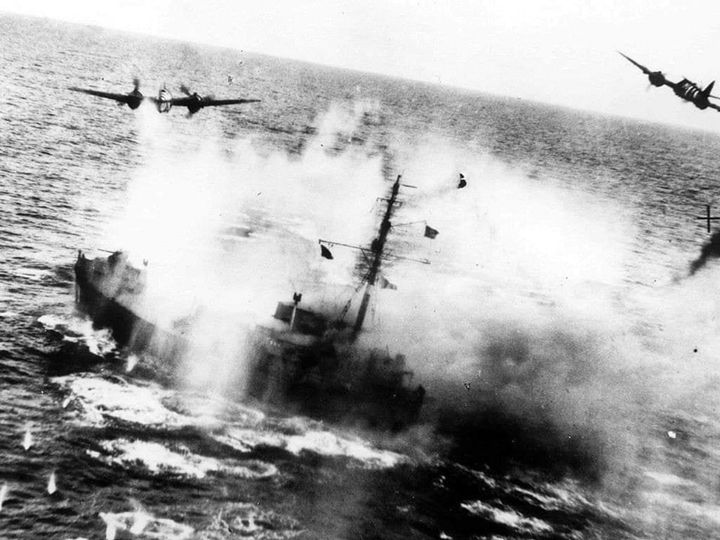 Bristol Beaufighters attacking a German ship! [Video]