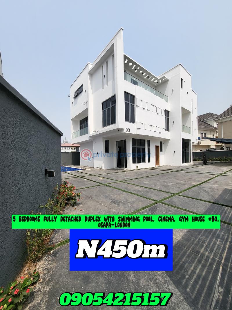 For sale: 5 bedroom House Osapa Lekki Lagos