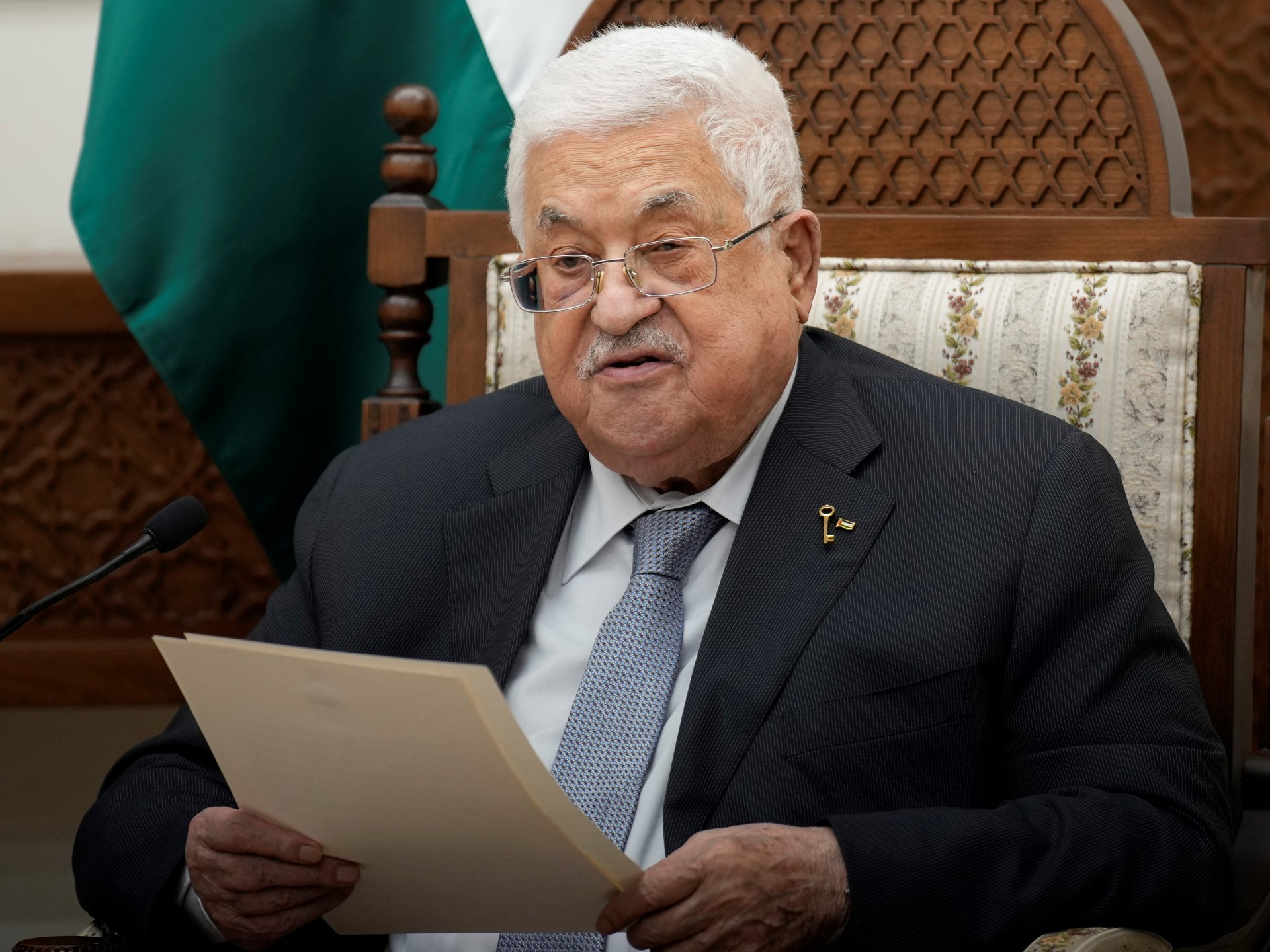 Palestinian President Mahmoud Abbas in Qatar for Gaza ceasefire talks