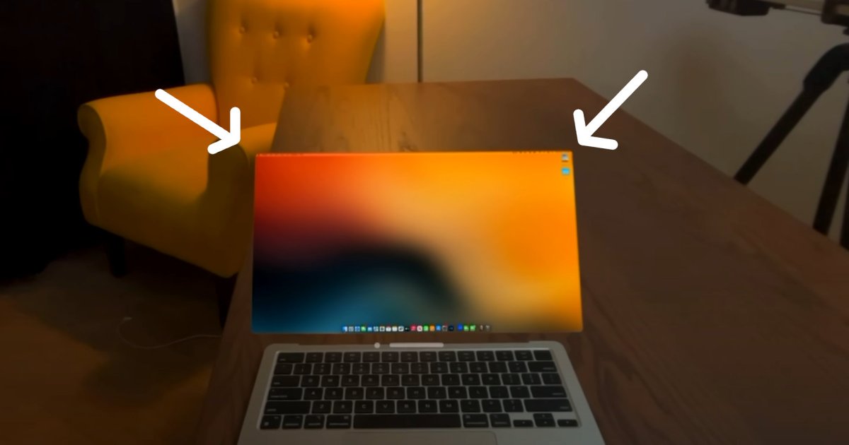 A YouTuber created a truly bezel-less MacBook