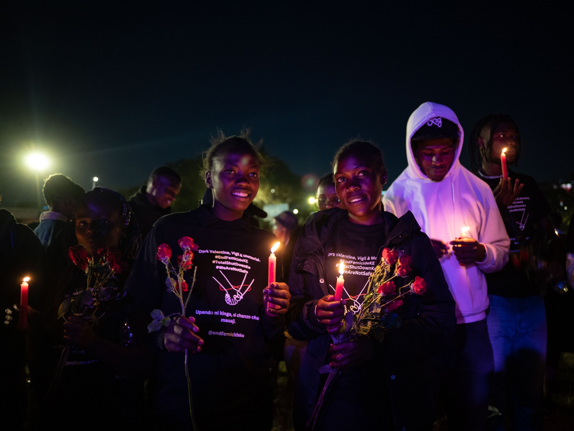 In Kenya, women hold ‘Dark Valentine’ vigils to press for end to femicides