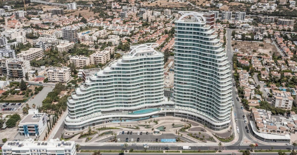 Rippling commercial and residential spaces shape limassol del mar