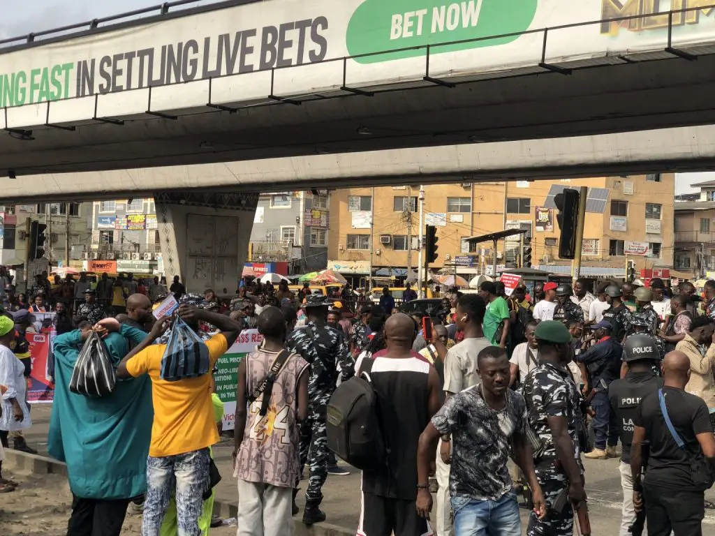 Hardship: Protesters hit Lagos streets