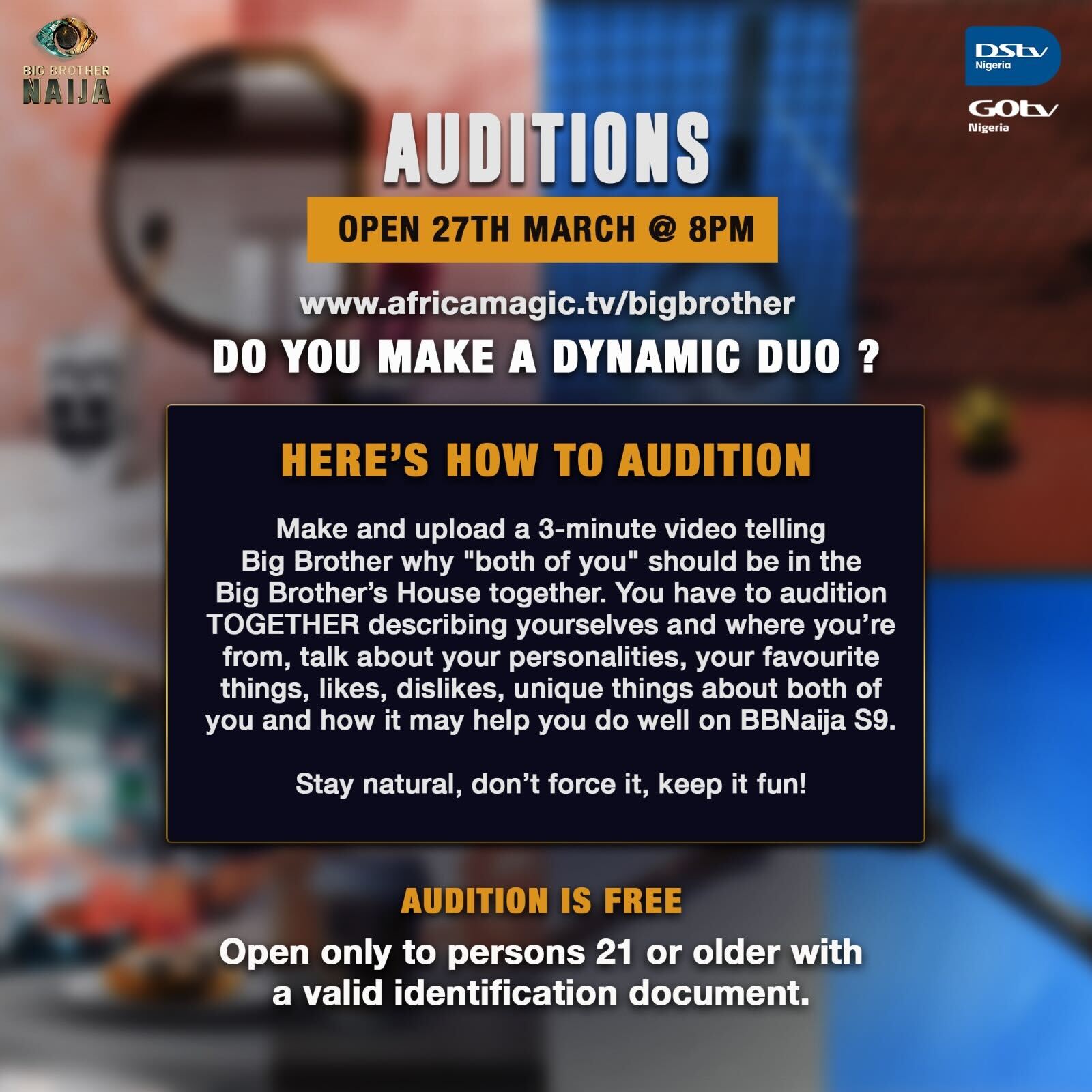 Big Brother Opens Application For BBNaija Season 9 Audition